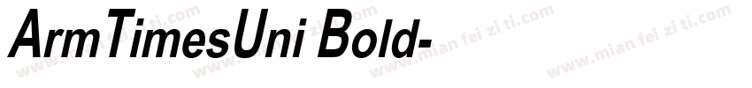 ArmTimesUni Bold字体转换